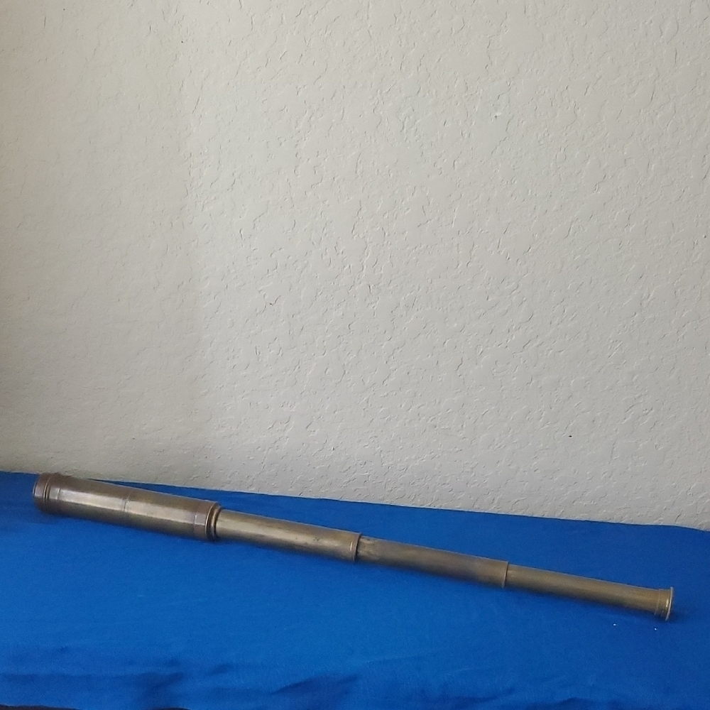 Antique Brass Tower Fine Optics 29" Handheld Spyglass Telescope 25-43 6307